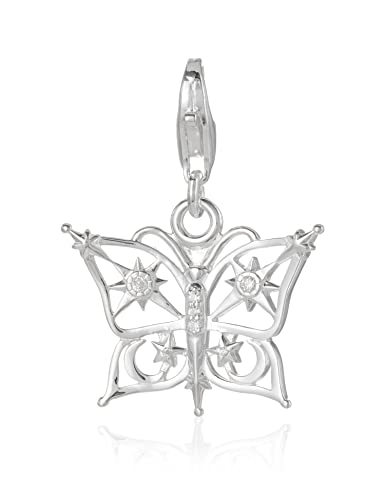 Preisvergleich Produktbild Thomas Sabo Charm-Anhänger, Sterlingsilber, Zirkonia, Schmetterling, Silber