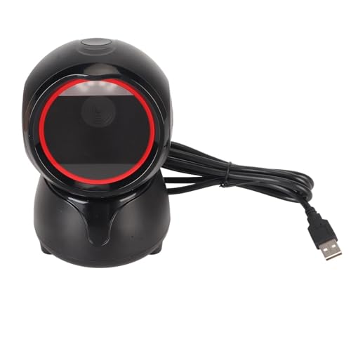 Fyearfly DS500 Escáner de código de barras de escritorio, obturador global 1D/2D QR USB dispositivo de lectura para punto de venta minorista, funciona con Windows, macOS, Linux