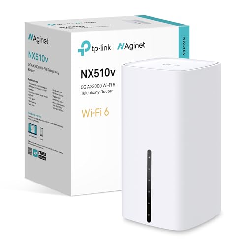 TP Link NX510V AX3000 Wi-Fi6 5G router with SIM Slot, Aginet 5G router, EasyMesh Telephony, Plug and Play WiFi 6 Router,APP Control, Full Gigabit Ports,VOLTE/CSFB, Remote Management