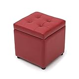 Genérico Reposapiés, puf de Almacenamiento en Forma de Cubo con reposapiés de Almacenamiento, reposapiés Cuadrado para Juguetes, Acolchado con Tapa de Espuma viscoelástica para Ahorrar ESPA