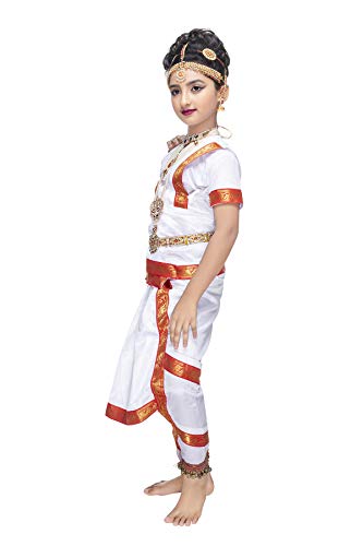 Image of Girls BharatNatyam Costume for Classical Dance Costumes for Annual Compitition /Annual Function School Event (18-24 Months)