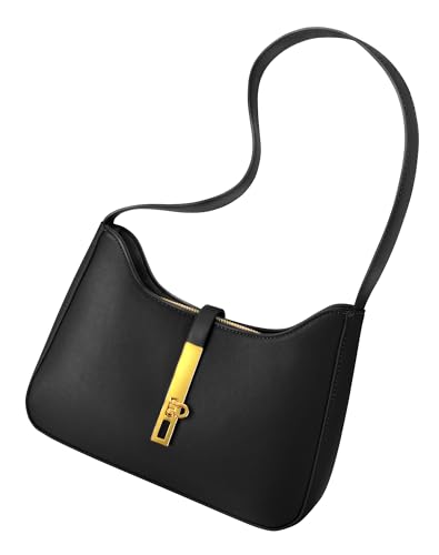 VAYOQON Small Black PU Leather Shoulder Bag