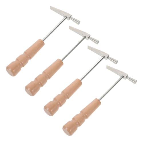 WHAMVOX 4pcs Kalimba Tuning Hammers with Wood Handle Metal Thumb Piano Tuner Tool for Precise Sound Adjustment Compact and Hammer Compatible with Multiple Kalimba Models