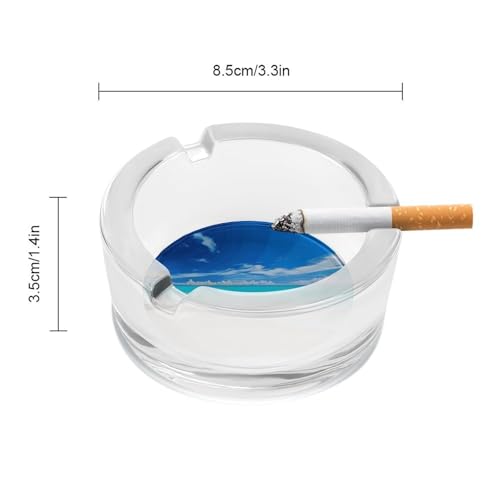 Cendrier sans fumée contre odeurs de tabac verre blanc - 3