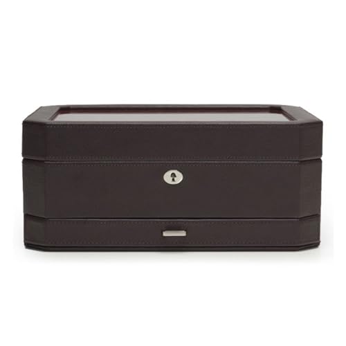 WOLF Windsor 10-Piece Watch Box with Drawer...