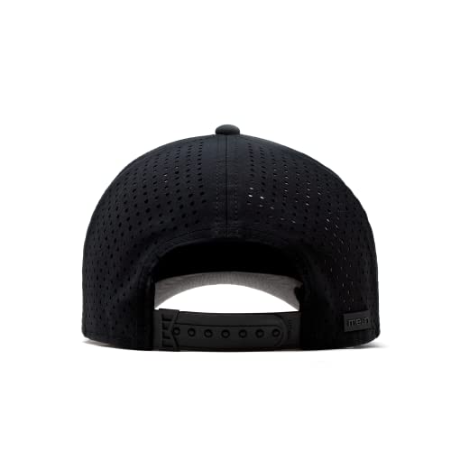 Melin Odyssey Stacked Hydro, Performance Snapback Hat, Water-Resistant Baseball Cap For Men & Women, Black, Small #TOP2