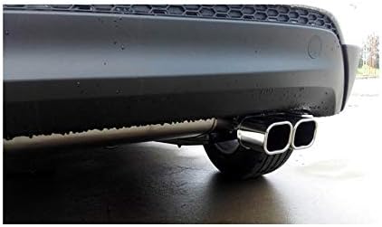 1pcs Silver Double Exit Stainless Steel Exhaust Tail Rear Muffler Tip Tailpipe Trim For Ford Focus Hatchback 2012 2013 2014 2015 2016 2017 2018 2019 2020 2021 2022 2023 2024