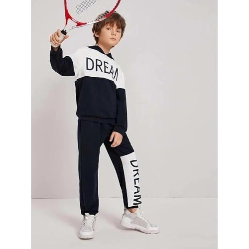 Image of 2-6T Toddler Baby Boy Clothes Color Blocking Hoodies + Pants Fall Winter Outfits