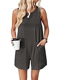 VUTRU Rompers for Women Summer Short Jumpsuits Casual Loose Fit Maternity Romper Comfy Cotton One Piece with Pockets