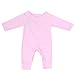 chinatera Baby Girls Fall Clothes Love Printed Long Sleeve Cotton Soft Romper Newborn Jumpsuit (12-18 M, Pink)