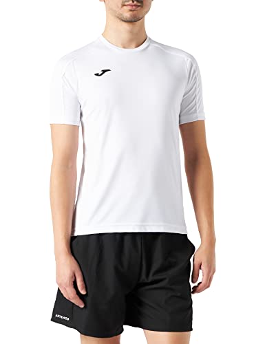 Joma101656.200.M Academy Short Sleeve T-Shirt, Uomo, Bianco, M