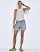 Noisy may Damen Jeansshorts mit Rissen und umgeschlagenem Saum, Farben:Hellblau, Größe:M