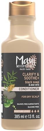 Maui Moisture Clarify & Soothe + Black Soap Conditioner, Hydrating, 13 fl oz