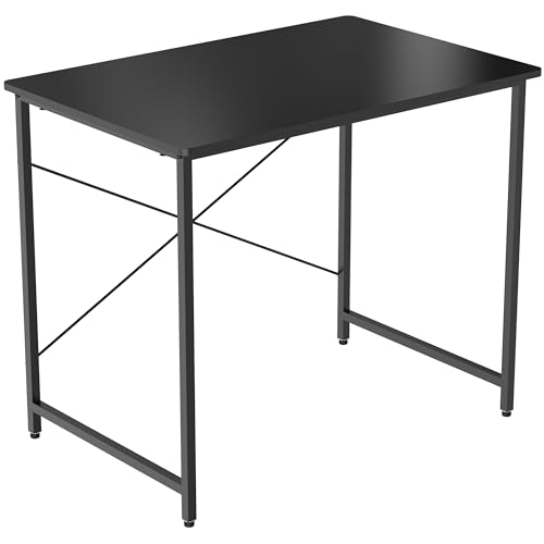 Image of Amazon Brand - Solimo Premium Engineered Wood Office Desk | Study Table for Students & Adults | Compact Wooden Desk for Home - (Black)