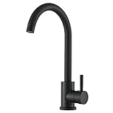 Kitchen Faucet Black Mixer Tap Kitchen Stainless Steel 360° Swivel Single Lever Mixer High Pressure Kitchen Tap Kitchen High Spout