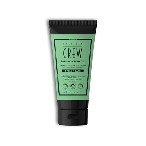 AMERICAN CREW Forming Cream Gel, Hybrid Curl Defining Hair Cream For Men, Medium Hold With Anti-frizz Protection, 5 fl oz