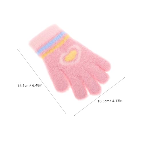 NOLITOY Cute Cartoon Boy Girl Gloves Knitted Mittens for Boys Girls Soft Winter Gloves Full Finger for and for Years Old2