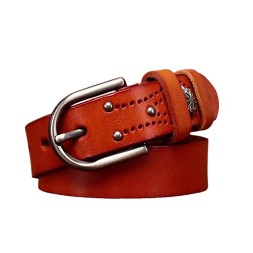 Ceinture fine en cuir de vachette vintage 2,8 cm pour homme et femme