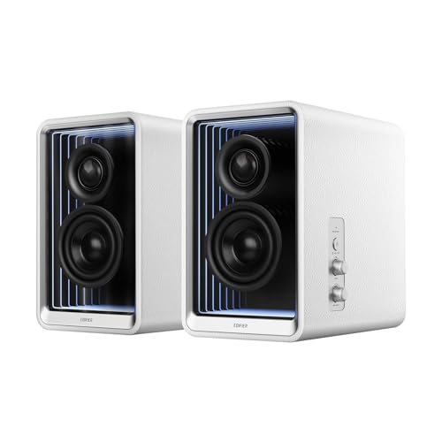 Edifier QR65 RGB Light Desktop Active Monitor, 70W RMS, Hi-Res Audio, White by Edifier - Used condition - US$324.93