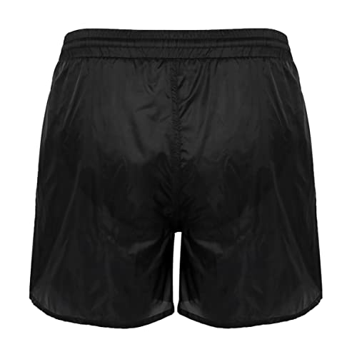 Men's Sexy Boxer Shorts Pocket Drawstring Beach Trunks See Through Mesh Swimming Bottoms2