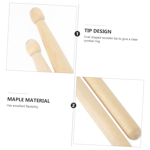 Baquetas de madera maple 5A para jazz y percusión miniatura 3