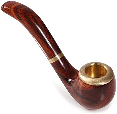 FGDFGDG Tabak Pfeifen Holz, Handgemacht Rosenholz Taback Pfeifen Klassische Mini Tabakpfeife Alles Massivholz Filter tragbare Pfeife Verwendungszwecke Herren Geschenk Smoker Chips Gift 2021 Cover