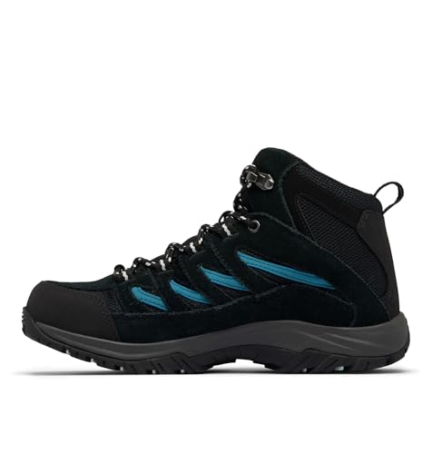 Columbia Womens Crestwood Mid Waterproof, Black/Skylight, 5 by Columbia - Image 8