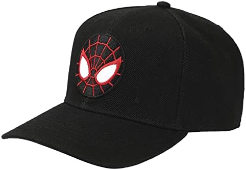 Marvel Comic Book Spiderman Miles Morales Mask Black Snapback Hat