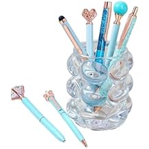 AL- FALAH 8Pcs Ballpoint Pens Set,Ballpoint Pen Bling for Women,Girly Pens,Black and Blue Ink Ball Point Pen Gifts for Wedding Bridesmaid Gifts