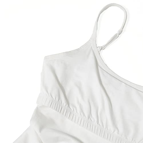 Pact Womens Women's Cotton Camisole Tank Top With Built-In Shelf Bra, Cami Shirt, White, Medium Us #TOP4