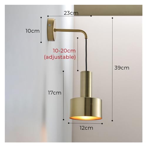 Lámpara de pared LED ajustable E27 para dormitorio en color blanco cálido 5
