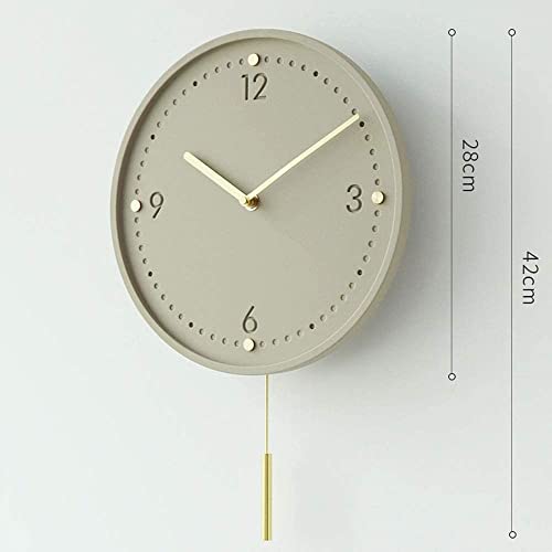 Horloge murale marron pour salon industriel et loft contemporain