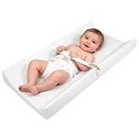 hommova Anti-Roll Baby Changing Mat with Safety Belt – Wedge Design Nappy Changing Pad, Waterproof PU Cover, 80x40cm Portable Mat for Home Travel & Public Use