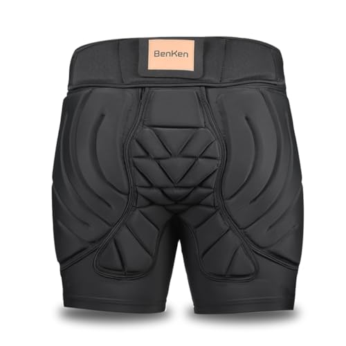 BenKen 3D EVA Padded Shorts Hip Butt Protective Padded Short Pants Breathable Impact Protection Shorts Protective Gear Drop Resistance for Skateboarding Snowboard Skating Riding Cycling