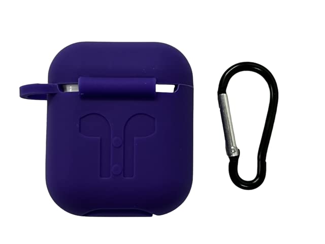 Image of Colorcase Front & Back Full Protection Silicon Case Cover for Airpods 1 /2, Airpods 1 & Airpods 2 - (Dark Purple) (Airpods Not Included)