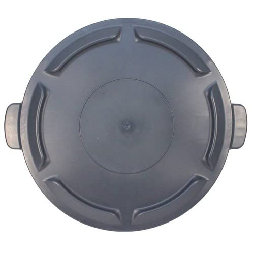 Miniatura 2 de Kratos - Tapa plana redonda para 32 galones de carro de basura, modelo central 576-A22, color gris