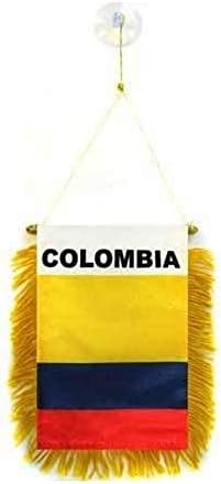 AZ FLAG BANDERIN de Colombia 15x10cm con Ventosa - BANDERINA Colo...