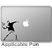 Banksy Molotov Flowers - Peaceful Protest - - Greek Restaurant - Black Vinyl Decorative Decal Sticker - Sized for 13" Macbooks or Car
