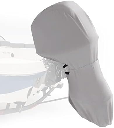 420D Oxford Housse de Moteur Hors-Bord de Bateau, Housse de Protection Moteur avec Fermeture éclair étanche et Boucle réglable, 2 Bandes réfléchissantes et 2 Cordons de Serrage pour 100-150HP 420D Oxford Housse de Moteur Hors-Bord de Bateau, Housse de Protection Moteur avec Fermeture éclair étanche et Boucle réglable, 2 Bandes réfléchissantes et 2 Cordons de Serrage pour 100-150HP