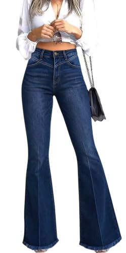 KDF Bell Bottom Jeans for Women High Waisted Flare Jeans