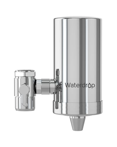 Waterdrop WD-FC-06 Wasserfilter Wasserhahn aus Rostfreiem Stahl, Kohleblock Wasserfiltersystem,...