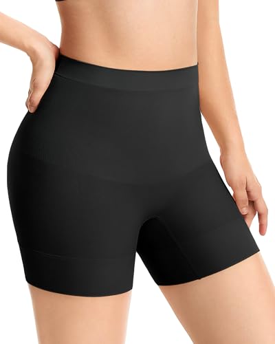 ForeverShaper Shapewear Tummy Control Seamless Slip Shorts for Under Dress Breathable Anti Chafing Shaper Shorts for Women B-black
