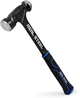 Real Steel 0520 Forged Steel Ball Pein Hammer for Striking Nail 32 oz