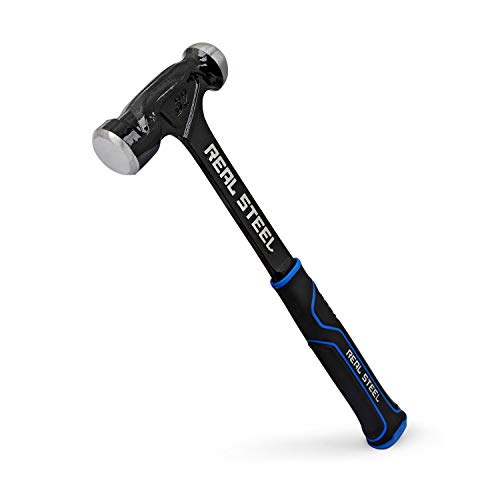 Real Steel 0520 Forged Steel Ball Pein Hammer for Striking Nail 32 oz