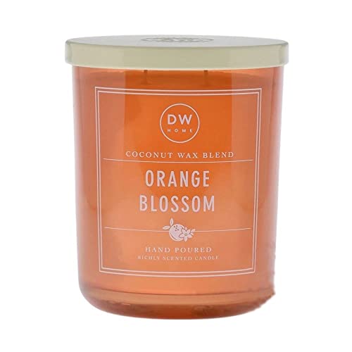 DW Home Hand Poured Richly Scented Medium Single Wick Candle with Metal Lid, (9.3 oz.) (Orange Blossom)