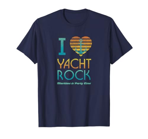 I Heart Yacht Rock Beber Camiseta Marítima = Party Time Camiseta