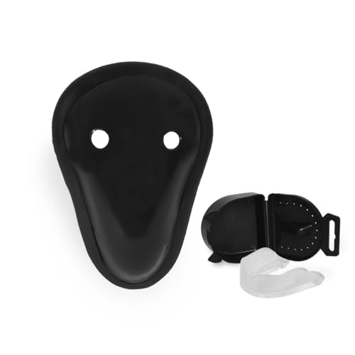 Protetor Genital Coquilha + Bucal Com Estojo Muay Thai, Boxe