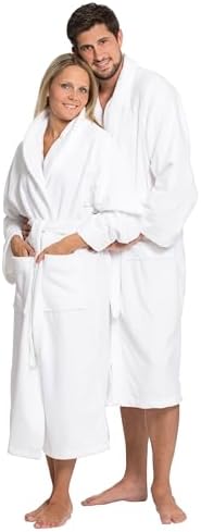 ZOLLNER Bademantel - flauschig und saugstark - Unisex - Größe S-XXL - außen aus Polyester und innen aus Baumwoll-Mischgewebe - waschbar - Hotelqualität - Oeko Tex® zertifiziert, 14