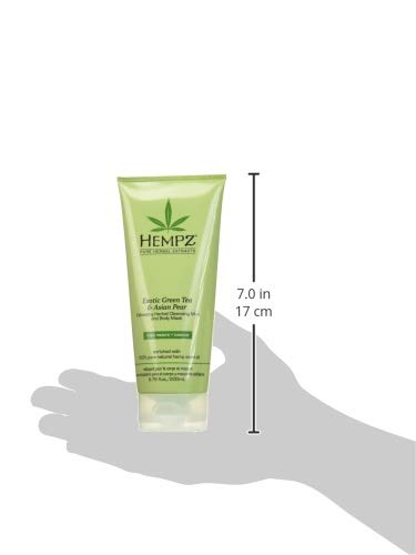 Hempz Exfoliating Herbal Cleansing Mud And Body Mask, Light Green, Exotic Green Tea/Asian Pear, 6.76 Fluid Ounce #TOP5
