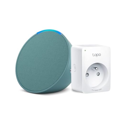 Echo Pop | Vert canard + Tapo Matter Prise Connectée, Fonctionne avec Alexa - Kit de démarrage Maison connectée